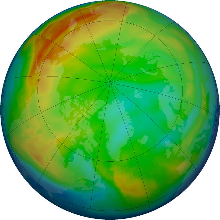 Arctic ozone map for 06 January 1997